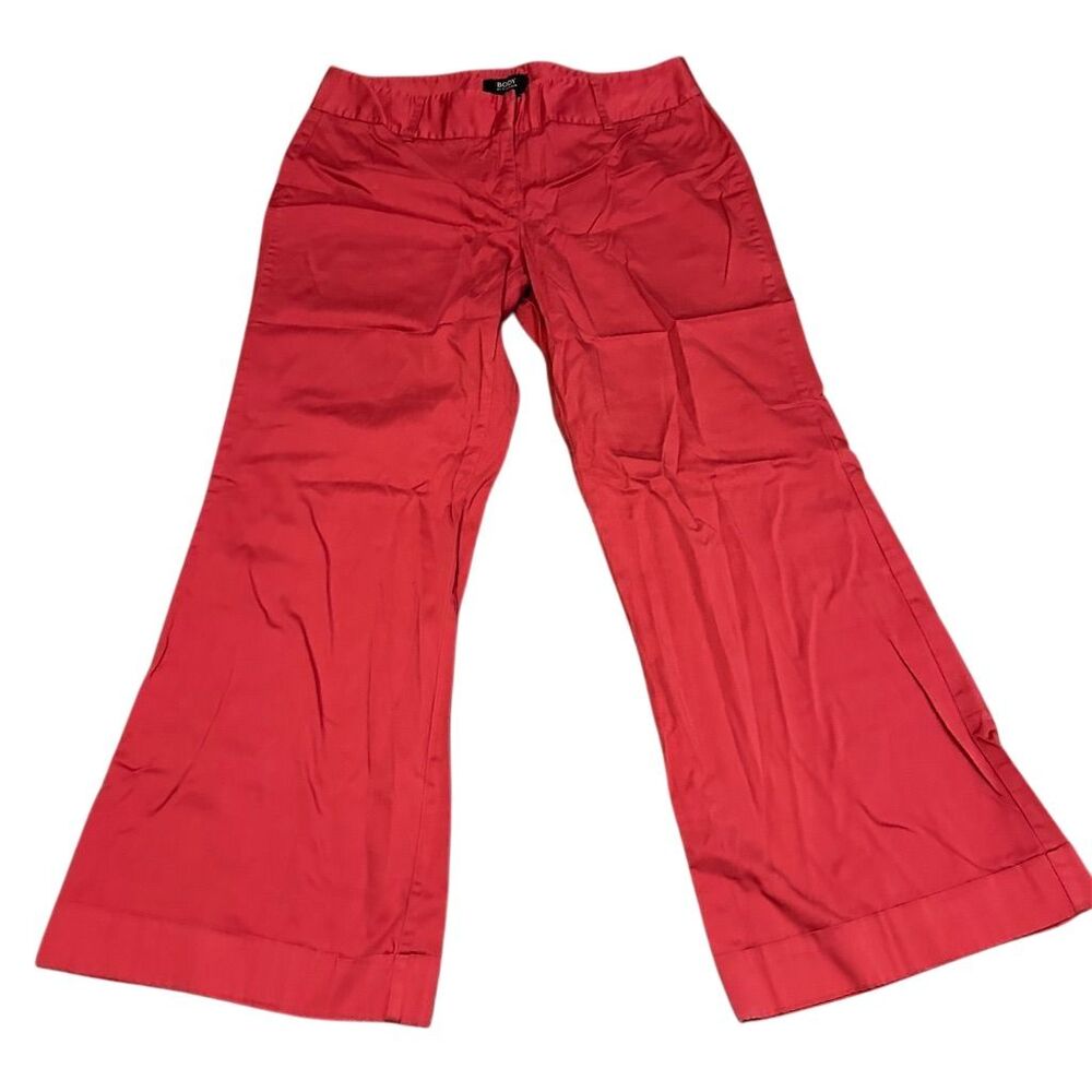 BODY by Victoria Women's Christie Fit Flared Pants Size 14 Short Red Casual
